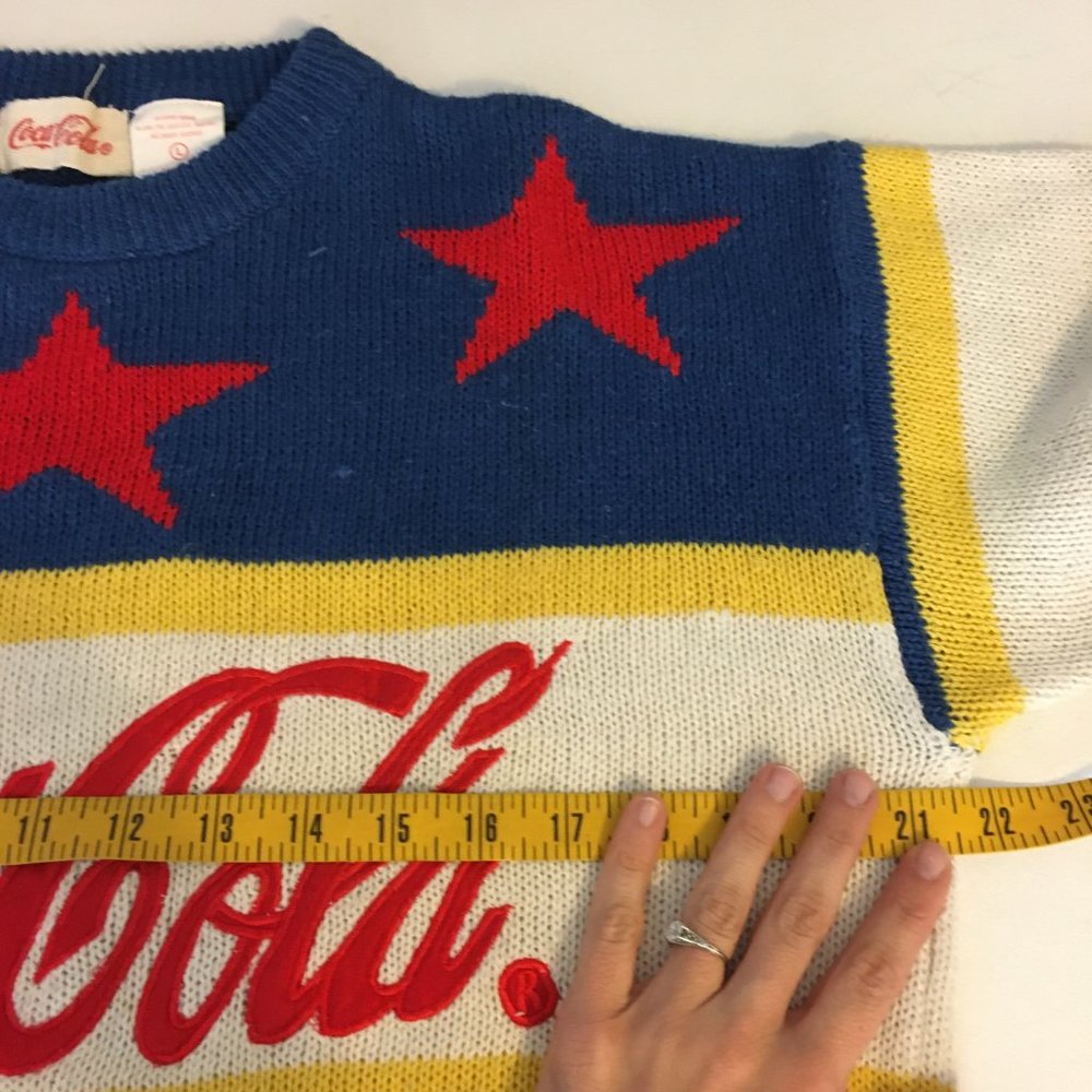 ❌sold❌ COCA COLA Color Block Spell Out Star - Picture 8 of 10